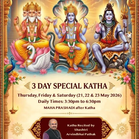 Tri Dev Katha at Hindu Mandir Leicester